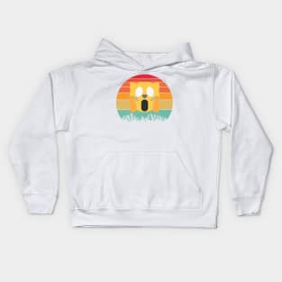 Cat Looking At Sunset Kids Hoodie